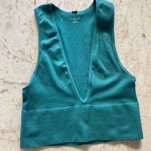 EUC Out from under | Urban Outfitters Teal Ribbed Top sz Medium